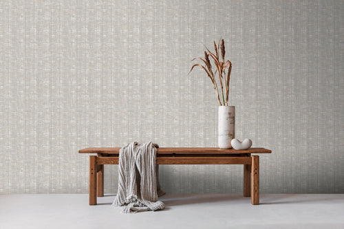 Sanders & Sanders behang linnenstructuur grijs - 53 cm x 10 m - 640259 - vtwonen shop