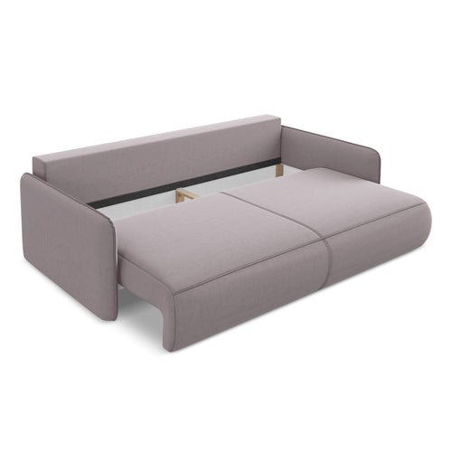 LaMiaSofa 3-zits slaapbank Palermo - velours - lavendel - 216x105x86