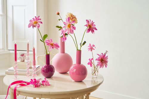 Pip Studio - Bloemenvaas - Roze vaas - Metaal - 24.5x42cm