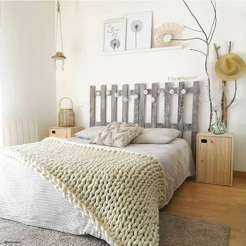 Meubel 1 deur met 1 in hoogte verstelbare plank - Licht hout - 37,3x37,3x53,5 cm