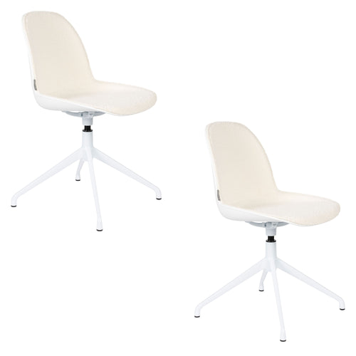 Zuiver Albert Kuip Swivel Eetkamerstoelen Wit - Set van 2 - vtwonen shop