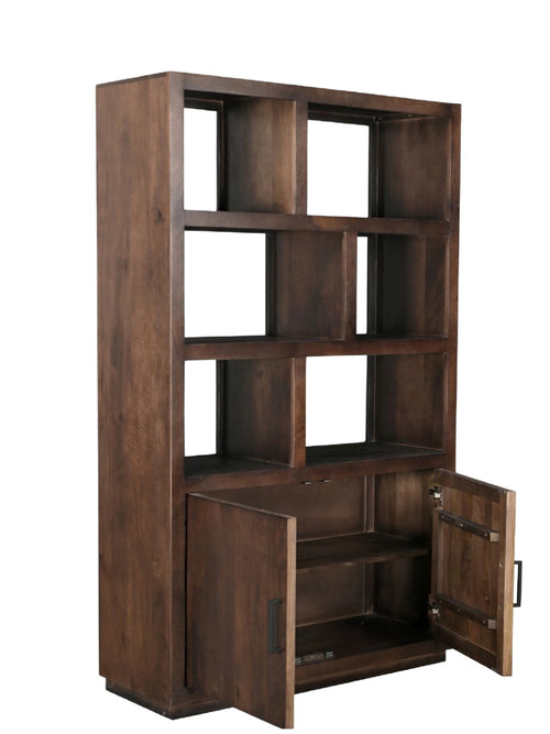Livingfurn vitrinekast Jaxx - 120cm - mangohout - bruin