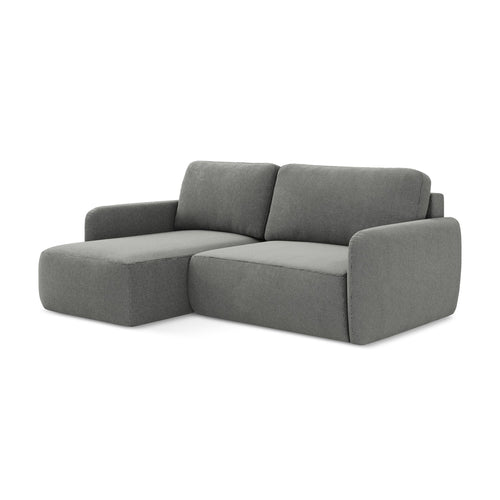 LaMiaSofa hoekbank links Corle - textuurstof - grijs - 207x148x86