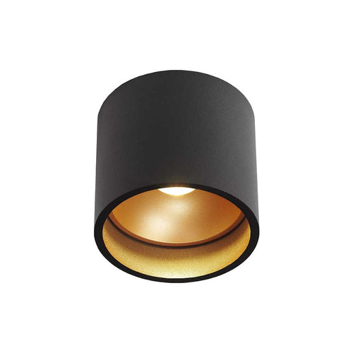 Artdelight Plafondlamp Ormond - Zwart/Koper
