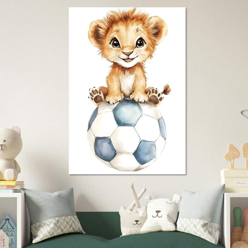 Artfulprints  Sportief leeuwtje   poster 50x70 cm - vtwonen shop