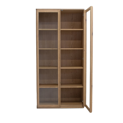 DÉJA Living Vitrinekast Juliette - Naturel - Eikenhout - 97x48x200cm - vtwonen shop