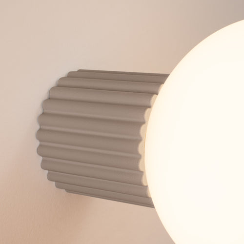 Sollux Lighting Wandlamp HALO taupe IP44 - 12x17x12cm