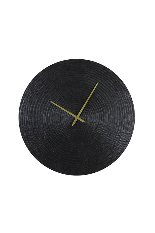 Light & Living klok  - zwart - 58x2x58 cm