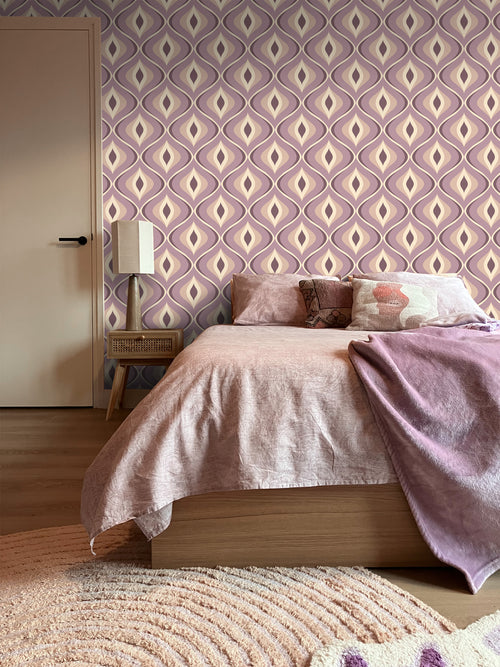ESTAhome behang retro ornamenten lila paars - 50 x 900 cm - 130988