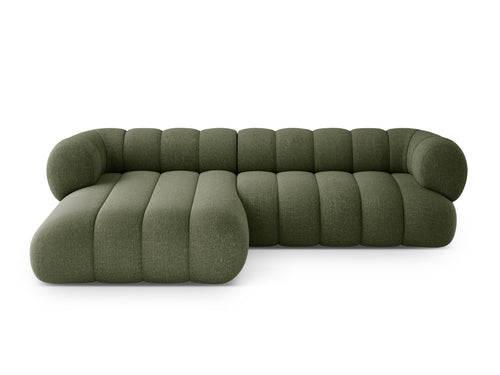 Cosmopolitan Design Hoekbank Koge 5-zits, chenille groente - 165x270x70cm