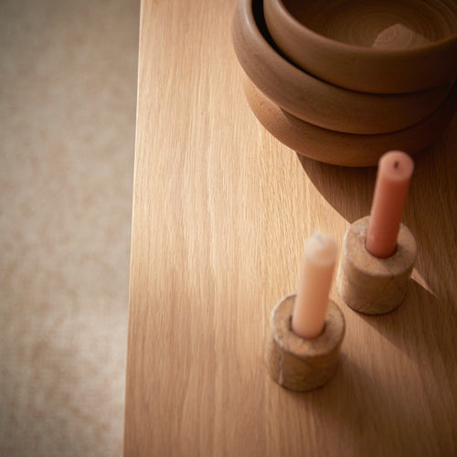 Tikamoon Massief eikenhouten dressoir 130 cm - Naturel