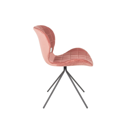 Zuiver OMG Velvet Eetkamerstoelen Roze - Set van 2 - vtwonen shop