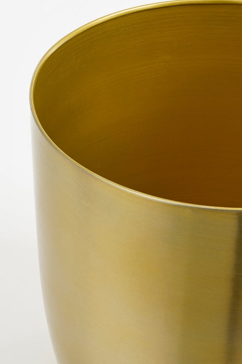 Mica Decorations Alano Bloempot - H24 x Ø25 cm - Metaal - Goud