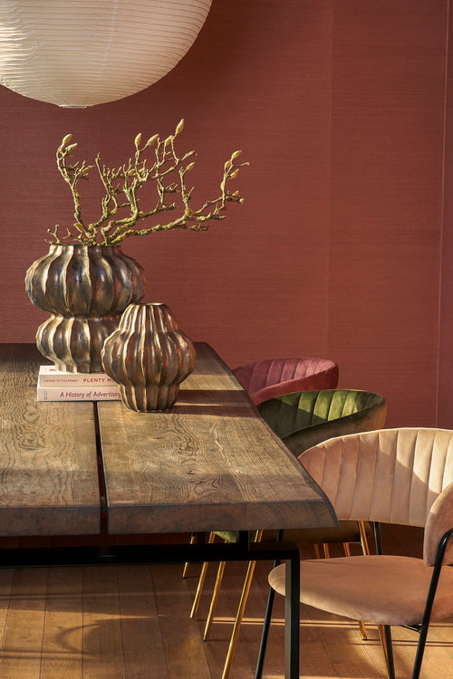 Mica Decorations Altea Vaas - H28 x Ø25 cm - Keramiek - Brons - vtwonen shop