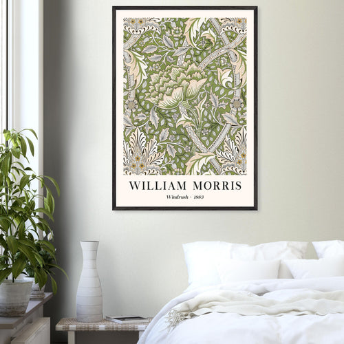Artfulprints Poster met Lijst William Morris - Windrush 1883   - 70x100 cm - Groen