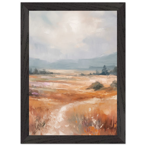Artfulprints Poster met Lijst Abstract - Open field   - A4 21x29.7 cm - Meerkleurig