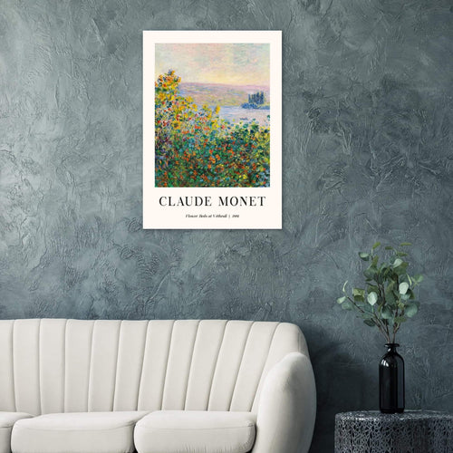Artfulprints  Claude Monet - Flower beds at Vétheuil   poster 30x40 cm - vtwonen shop