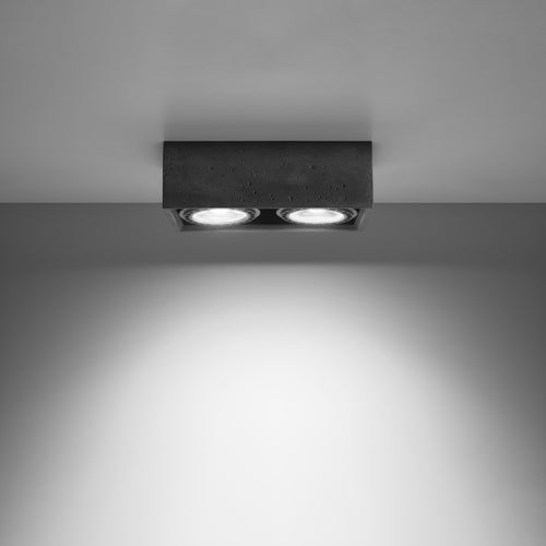 Sollux Lighting Plafondlamp QUATRO 2 beton - 27x14x9cm