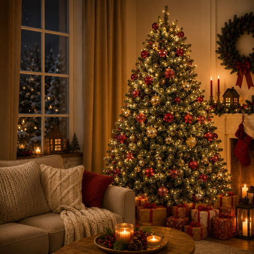 Triumph Tree Forest Frosted Kunstboom - Kerstboom voor Binnen met Frosted Naalden - Kerstversiering met Volle Uitstraling - Rond Klassiek - H120 x Ø99