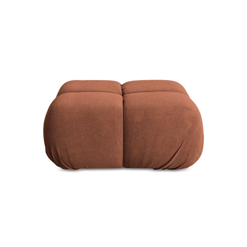 LaMiaSofa Poef Sanremo - chenille stof - terracotta - 95x95x41