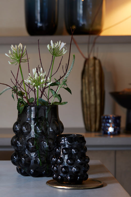 Light & Living vaas HAROA - Ø24x30cm - zwart