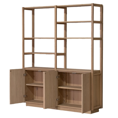 DÉJA Living Wandkast Levi - Naturel Eikenhout - 180x38x210cm - vtwonen shop