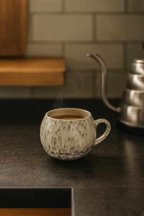 Salt & Pepper - Beker 46cl dotted grey Muggies - vtwonen shop