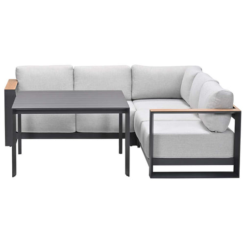 Garden Impressions lounge dining set Malakka valley sand - light teak look - 4-delig - vtwonen shop