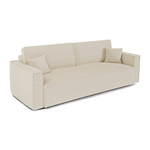 Premium Interiors - Slaapbank met opbergruimte  - stof met tweed-effect crème 254cm