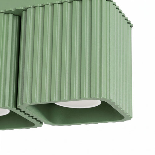 Sollux Lighting Plafondlamp RIFF 2 saliegroen GU10 - 20,5x10x12cm