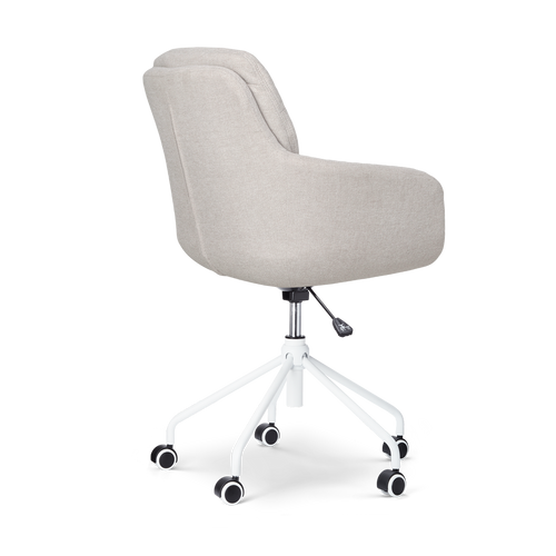 Nolon Nout-Mia Bureaustoelen Set van 2 - Beige - Wit Onderstel