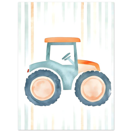 Artfulprints  Retro tractor illustratie   poster 30x40 cm - vtwonen shop