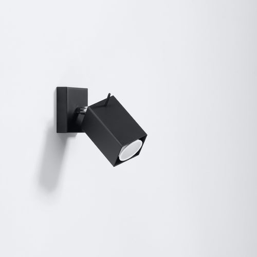 Sollux Lighting Wandlamp MERIDA zwart - 8x16x8cm