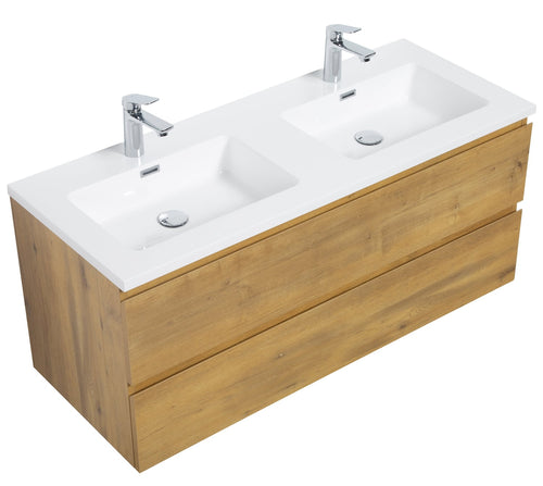 Badplaats Badkamermeubel Set Angela 120 cm – Eiken – Badmeubel met Wastafel