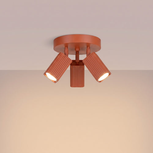 Sollux Lighting Plafondlamp RAYO 3P rode oker - 20x20x18cm