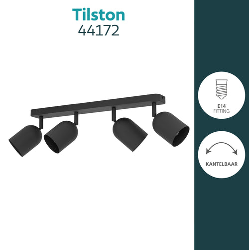 EGLO spot Tilston - 58 cm - zwart