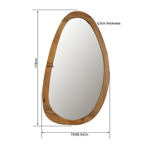 Starfurn  spiegel Lou - bruin - 3x118x68cm
