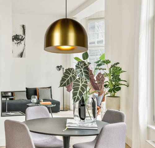 Lucide hanglamp AKRON - 1xE27 - Mat Goud / Messing