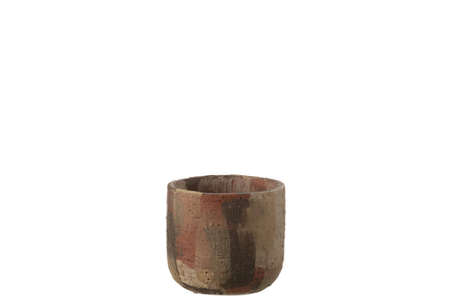 J-Line bloempot Miltos - keramiek - mix - small - Ø 15 cm - vtwonen shop
