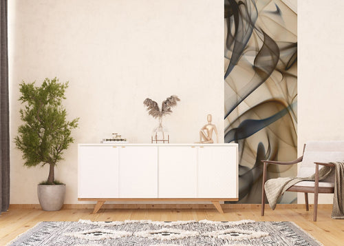 Sanders & Sanders poster figuratief motief beige en grijs - 90 x 270 cm - 601051