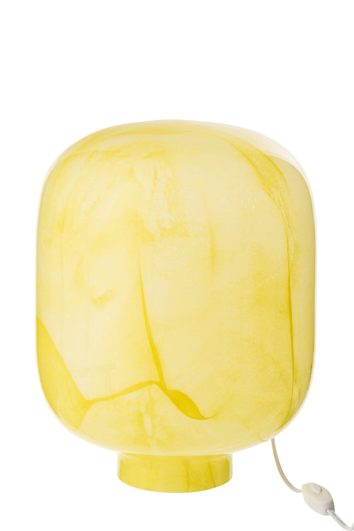 J-Line tafellamp Bola - glas - geel - large