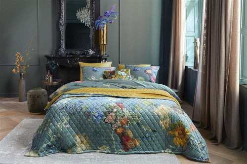 Bedsprei Beddinghouse x Van Gogh Museum Partout Des Fleurs - 260x260 cm - Groen - vtwonen shop