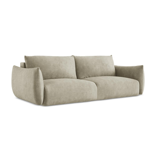 LaMiaSofa 3-zits slaapbank Savona - chenille stof - beige - 230x105x90