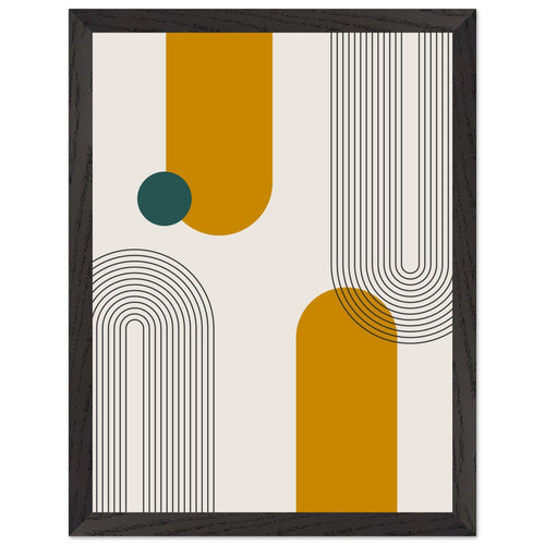 Artfulprints Poster met Lijst Boho – Path and form   - 30x40 cm - Meerkleurig