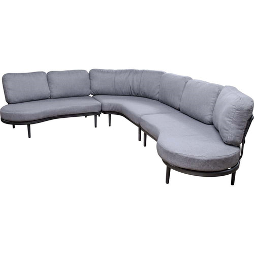 Lesli Living loungebank Durban - antraciet - 172x108x67,5cm