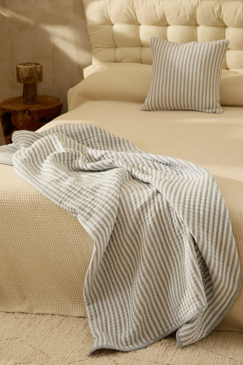 Calma House Plaid Alguer - Blauw - 120x180