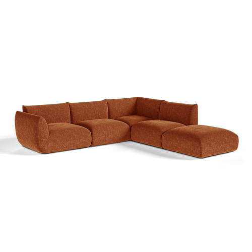 Sia Home - Modulaire hoekbank met grote hoek NOOMA - chenillefluweel  302cm