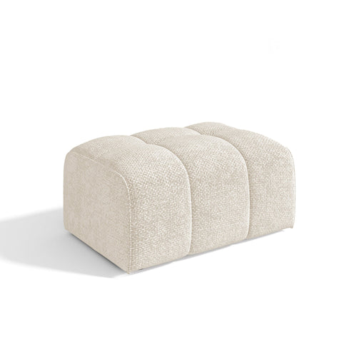 Sia Home - Zitzakken BARI - Chenille fluweel - Crème - 82cm