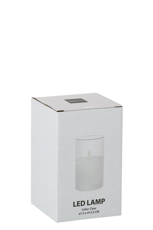 J-Line lamp Blinkend - glas - transparant - small - LED lichtjes