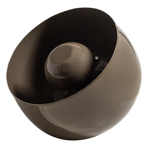 WOOOD tafellamp 25xø26 cm Mero - Metaal Hoogglans - Mokkabruin - 25x26x26